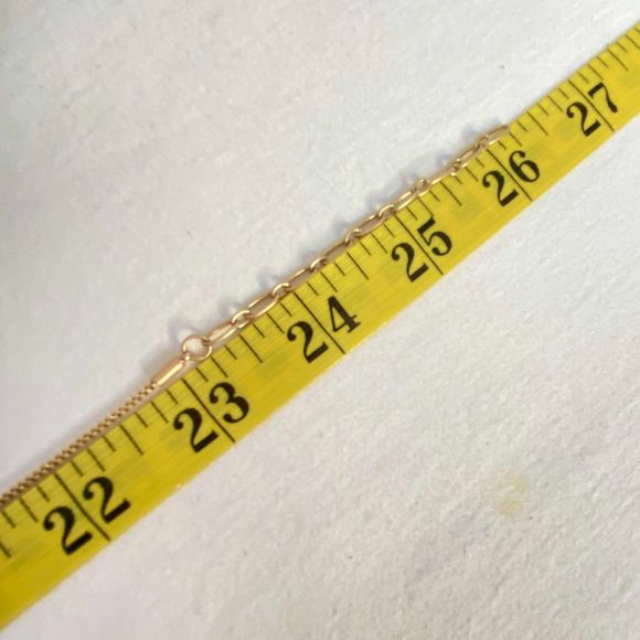 Dainty Necklace Five Charm Gold Tone Chain Princess Length - Picture 9 of 9